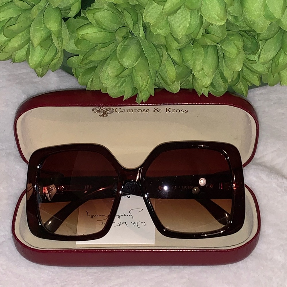 Brown Oversized Jackie O Sunglasses
